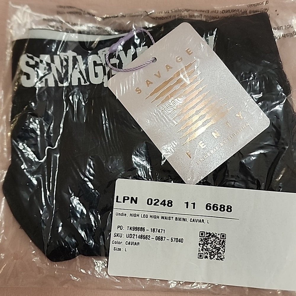 Savage X Fenty Black High Waist Bikini